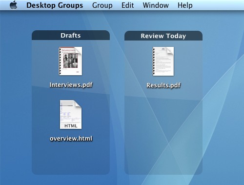 mac desktop groups